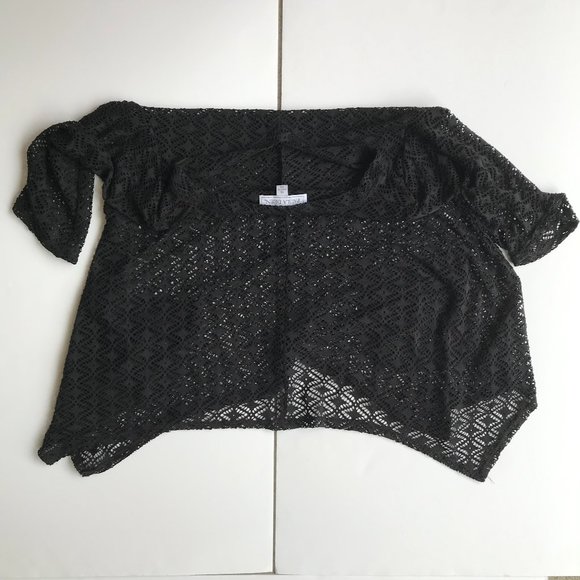 Paula Deen Swimsuit Cover Up Black Oversized XS - Picture 5 of 14